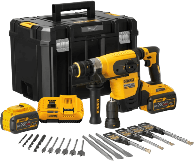 DEWALT 54V XR FLEXVOLT™ SDS-Plus 4,5 J aku kombinované kladivo , 2x 9,0 Ah DCH417X2-QW