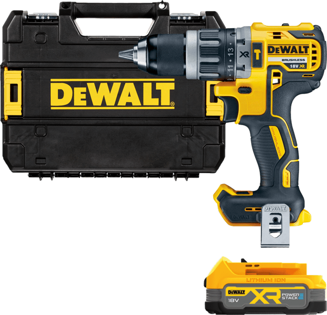 DEWALT 18V XR Aku vŕtačka s príklepom,1 x 1,7 Ah POWERSTACK™ DCD796E1T-XJ