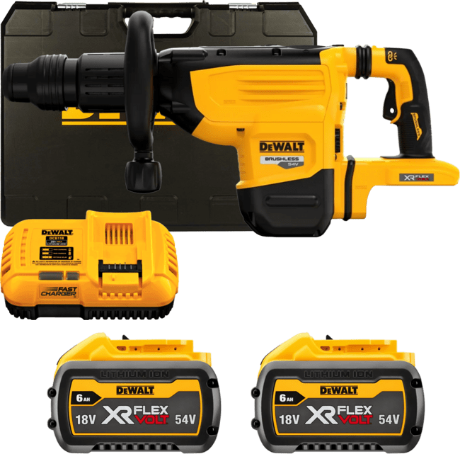 DEWALT 54V XR FLEXVOLT™ SDS-Max 19,4 J ku sekacie kladivo, 2x 9,0 Ah DCH892X2-QW