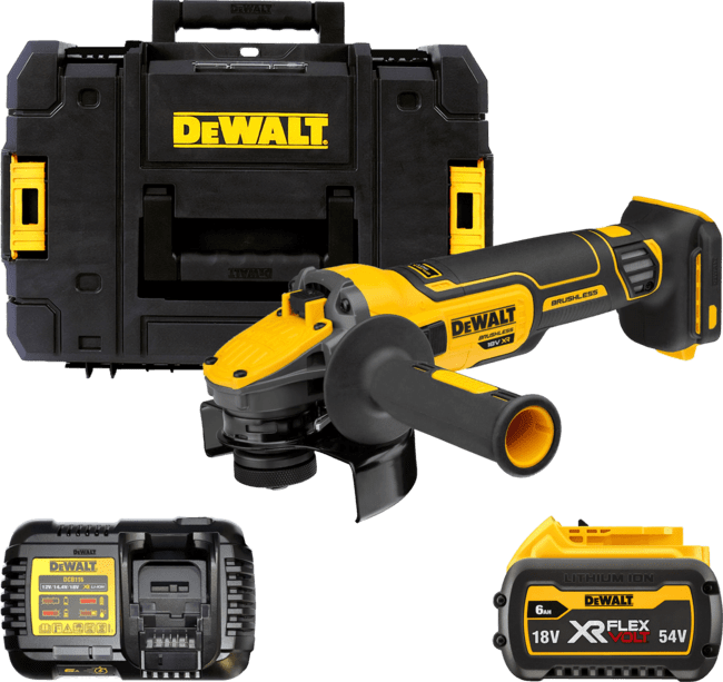 DEWALT 18V XR FLEXVOLT™ 125 mm Aku uhlová brúska ADVANTAGE, 1x 6,0 Ah FLEXVOLT™ DCG409T1-QW