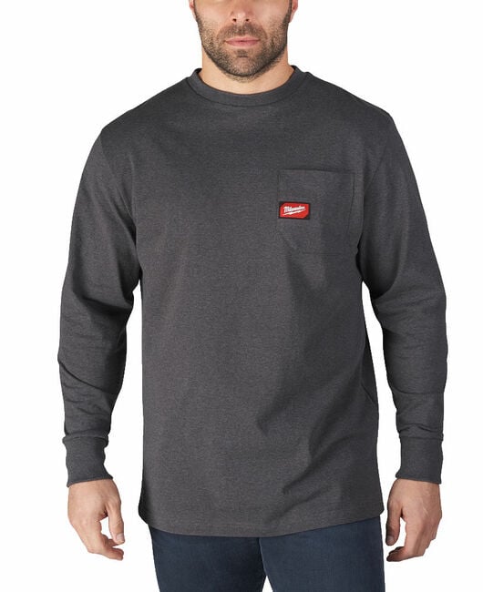 MILWAUKEE Heavy-Duty™ Pracovné tričko, dlhý rukáv &quot;S&quot;- šedá WTLSG