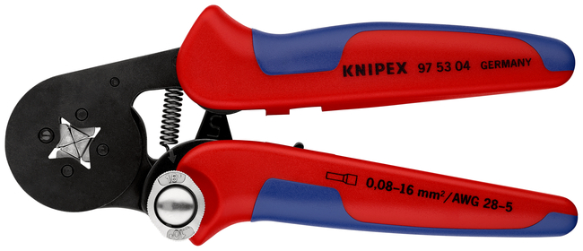KNIPEX Kliešte samonastaviteľné bočné pre lisovanie káblových koncoviek 975304