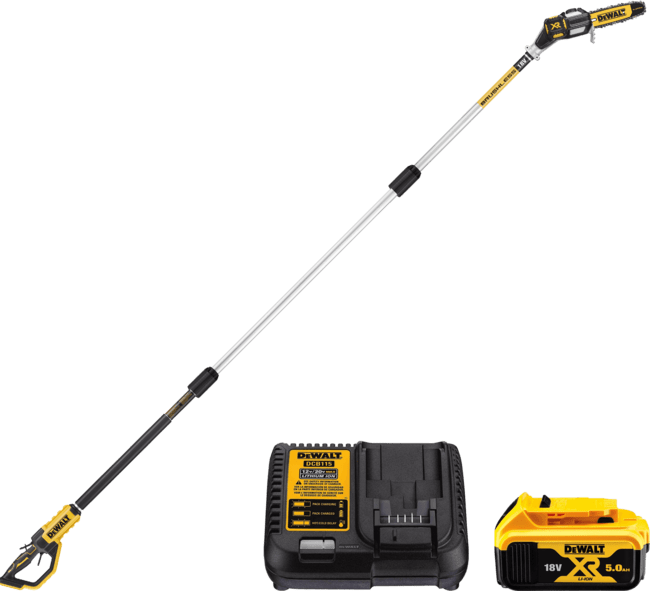 DEWALT 18V XR Aku prerezávacia reťazová píla 20 cm, 1x 5,0 Ah DCMPS567P1-QW