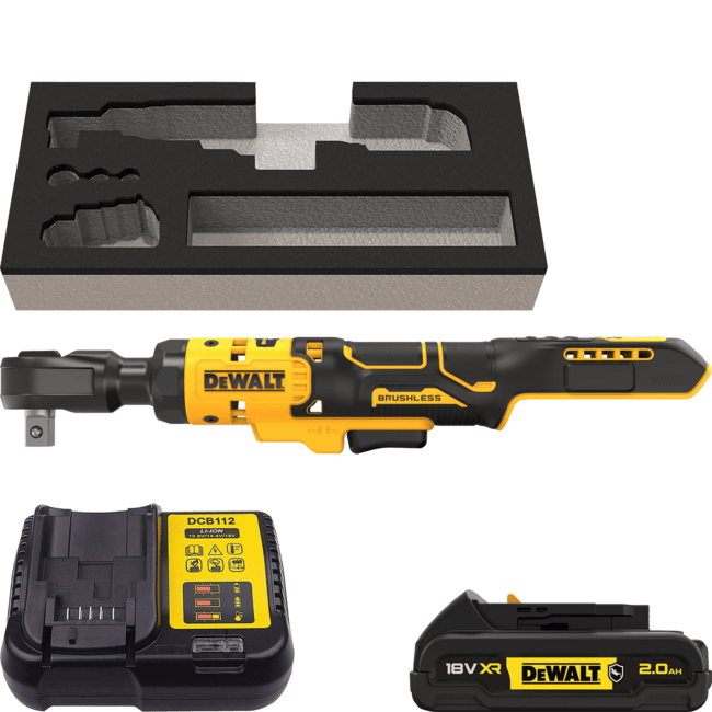 DEWALT 18V XR 1/2&quot; aku račňa, 1x 2,0 Ah DCF512D1G-QW