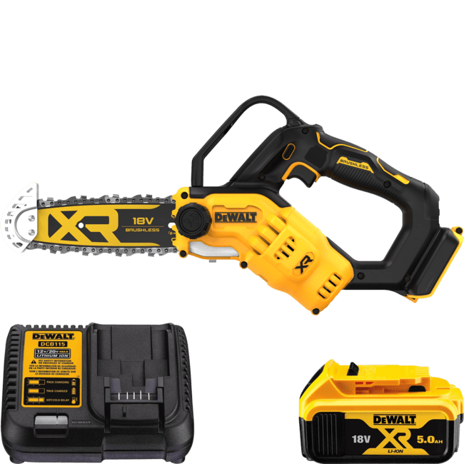 DEWALT 18V XR Aku 20 cm prerezávacia píla, 1x 5,0 Ah DCMPS520P1-QW