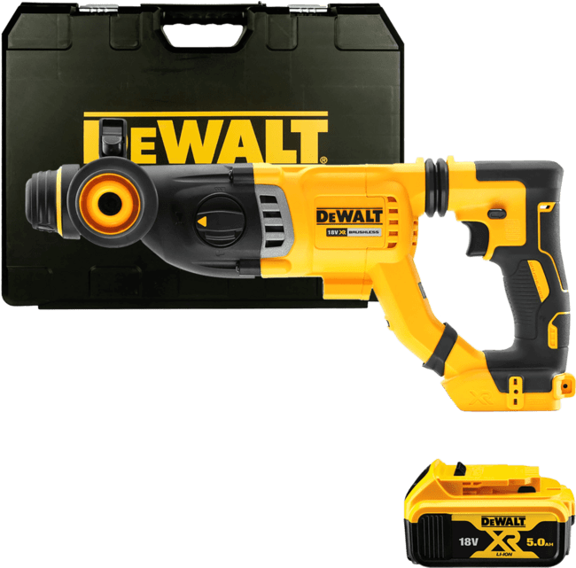 DEWALT 18V XR SDS-Plus 3,0 J aku kombinované kladivo, 1x 5,0 Ah DCH263P1-QW