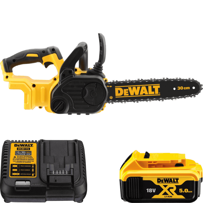 DEWALT 18V XR Aku reťazová píla, 1x 5,0 Ah DCM565P1-QW