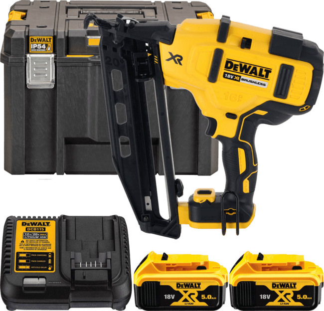 DEWALT 18V XR Aku dokončovacia klincovačka 32-63 mm, 2x 5,0 Ah DCN660P2-QW