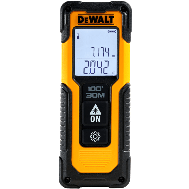 DEWALT Alkalický Laserový merač vzdialenosti 30 m, 2x 1,5V AAA batérie DWHT77100-XJ