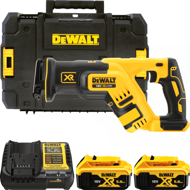 DEWALT 18V XR Aku chvostová píla, 2x 5,0 Ah DCS367P2-QW