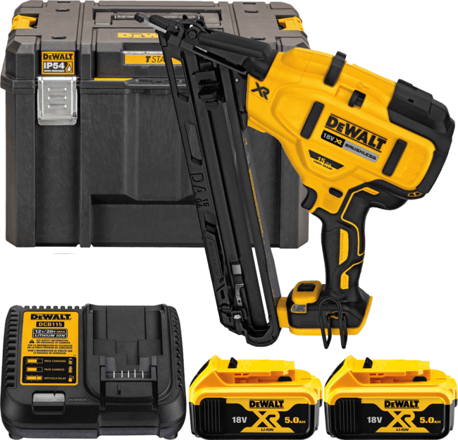 DEWALT 18V XR Aku dokončovacia klincovačka 32-63 mm, 2 x 5,0 Ah DCN650P2-QW