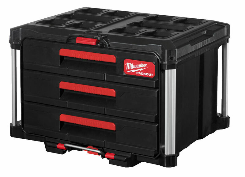 MILWAUKEE PACKOUT™ Box na náradie s 3 zásuvkami