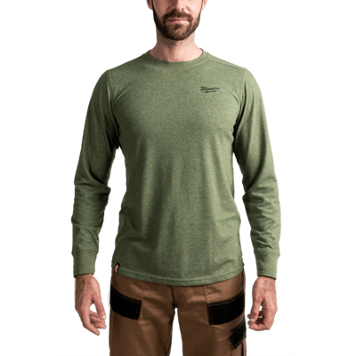 Hybrid™ Pracovné tričko, dlhý rukáv "XXL"- zelená HTLSGN
