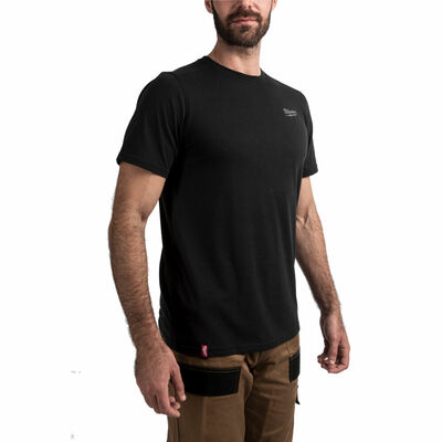 Hybrid™ Pracovné tričko, krátky rukáv "L"- čierna HTSSBL