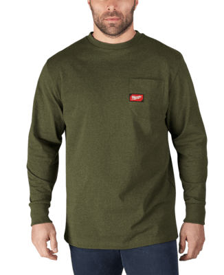 Heavy-Duty™ Pracovné tričko, dlhý rukáv "M"- zelená WTLSGRNII