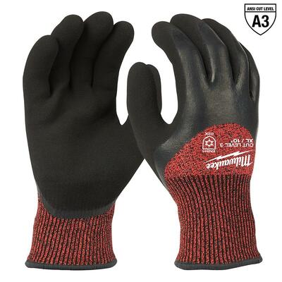 12(pár) x Zimné rukavice odolné proti prerezaniu Stupeň 3 XL/10