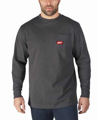 Heavy-Duty™ Pracovné tričko, dlhý rukáv "L"- šedá WTLSG