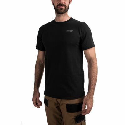 Hybrid™ Pracovné tričko, krátky rukáv "XL"- čierna HTSSBL