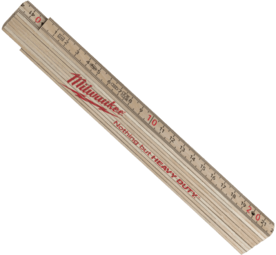 Tenký drevený skladací meter – 2 m
