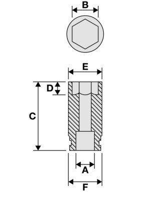 Nástrčný kľúč 3/4" - Hex 30 SHOCKWAVE predĺžený